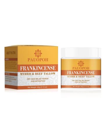 PAUOPOH Frankincense Balm Nourishing Body Moisturizer for Dry Skin Hands & Heels Silky Texture Non-Greasy Essential Oil Blend for All Skin Types