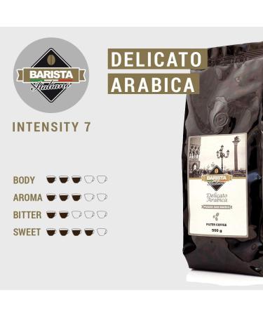Barista Italiano Ground Coffee - 100% Finest Colombian Arabica (500g Filter Coffee) - Buy Online on GoSupps.com