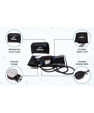 Primacare DS-9193 Large Adult Professional Blood Pressure Kit | Aneroid Sphygmomanometer | Latex-Free Inflation System | Nylon Cuff - Buy Online on GoSupps.com
