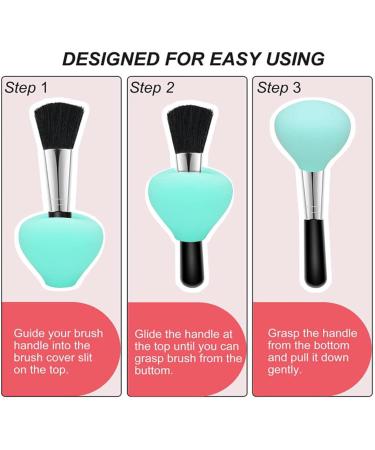 Reusable Makeup Brush Silicone Reusable Dust-Proof Protector Caps for Foundation Brush - Travel Makeup Brush Covers Suitable for Makeup Lovers Green - Buy Online on GoSupps.com
