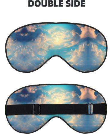 Cloudy Sky Eye Mask | Soft Adjustable Sleep Mask for Men & Women | Comfortable Nighttime Eye Cover - Buy Online on GoSupps.com