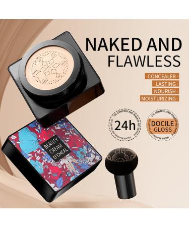 GL-Turelifes Mushroom Head CC Cream Air Cushion Foundation Water Feeling Flawless BB Cream Moisturizing Oil Control Long Lasting Lightweight & Smoothing Natural Concealer (F-02 Natural 0.53 Oz) 15 g (Pack of 1) F-02 Natural - Buy Online on GoSupps.com