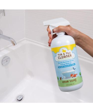 Little Twig Tub and Tile Cleaner - Lemon Fresh Scent - 32 oz | Eco-Friendly Non-Toxic Cleaning Solution for Home & International Shipping - Buy Online on GoSupps.com