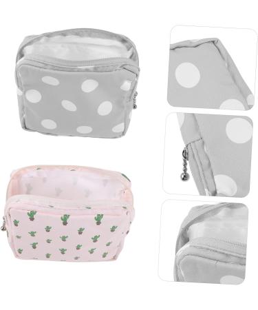 Healvian Sanitary Napkin Storage Bag Regular Tampons Travel Pouch - 2pcs, Portable Period Pouch for Menstrual Pad & Makeup - Flower Design, 16x15cm - Buy Online on GoSupps.com