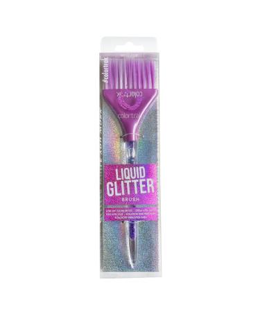 Colortrak Liquid Glitter Tint Brush, Ultra Soft Feather Bristles, Glitter Moves While You Work, Natural Finish, Precise Coloring Effects, Reusable, Easily Washable