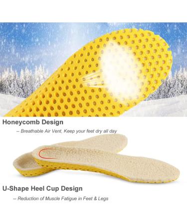 Lambswool Fleece Insoles for Men, Women & Kids - Size M (Men's 6-9 / Women's 7-11) - Winter Shoe Inserts - Buy Online on GoSupps.com