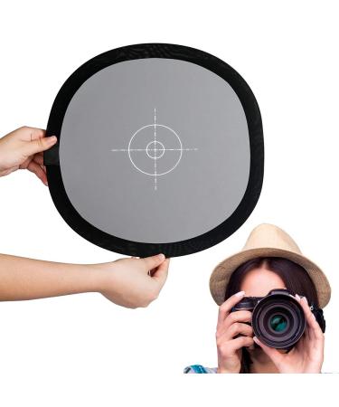 Sedremm Gray/White Balance Card,12x12 Inch (30x30cm) Portable Focus Board Two Sides Double Face 18% Grey/White Balance Reference Card with Carry Pouch for Canon Nikon Sony