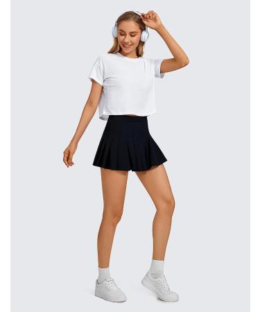 CRZ YOGA Women's Pima Cotton Workout Crop Top - White, Medium - Buy Online on GoSupps.com