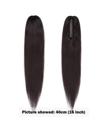 Real Hair Ponytail Extension - 100% Remy Clip-In Braid Natural Black #1B | 16 (40cm) Sego Hair Extensions for Effortless Style - Buy Online on GoSupps.com