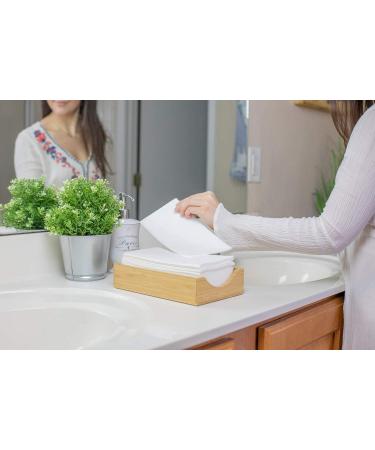50 White Disposable Bathroom Napkins | Linen Feel Guest Towels for Parties, Weddings, Dinners | Paper Hand Towels for Events - Buy Online on GoSupps.com