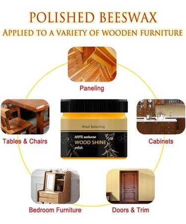 goforwealth Wood Seasoning BeewaxTraditional Beeswax Polish for Wood and Furniture Natural Beeswax for Wood Cleaner and Polishing Multipurpose Natural Beewax Elegantly 40g - Buy Online on GoSupps.com