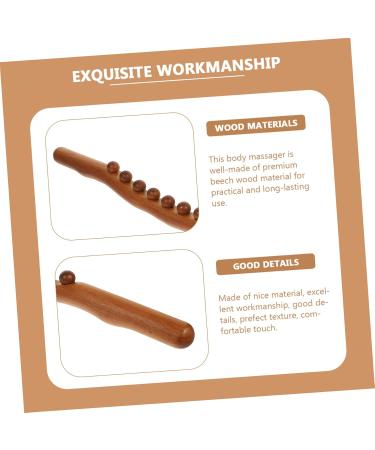 Lurrose 3-Stick Roll Rod with 10 Pearl Muscle Suction | Wooden Hand Massager & Body Massage Roller | Manual Muscle Roller for Neck & Back Therapy - Set of 3 (52x4x2 cm) - Buy Online on GoSupps.com