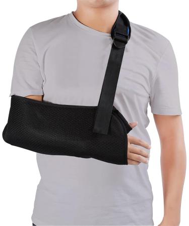 Buy Tyenaza Universal Arm Sling - Adjustable Shoulder Strap for Adults | Unisex Black - Fast International Shipping - Buy Online on GoSupps.com