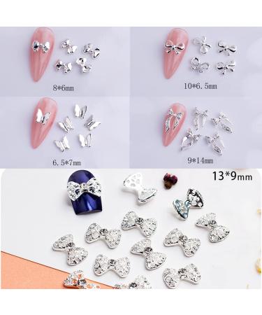LIFOOST 60Pcs 3D Silver Butterfly Nail Charms - Nail Art Jewels for Women & Girls - Buy Online on GoSupps.com
