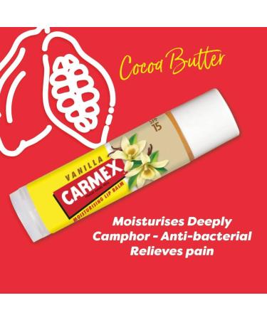  Carmex Carmex Vanilla Lip Balm Extra Moisturizing Spf 15 3 Units - Buy Online on GoSupps.com