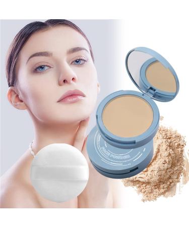 Oil Control Face Pressed Powder - Matte Smooth Waterproof Setting Powder for Long-Lasting Makeup (Natural Beige) - Buy Online on GoSupps.com