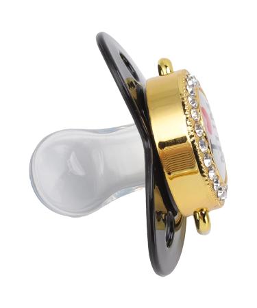 Buy BPA-Free Silicone Baby Pacifier with Clips | Soft & Lightweight | Ideal for 6-18 Months - Black Bling Design - Buy Online on GoSupps.com