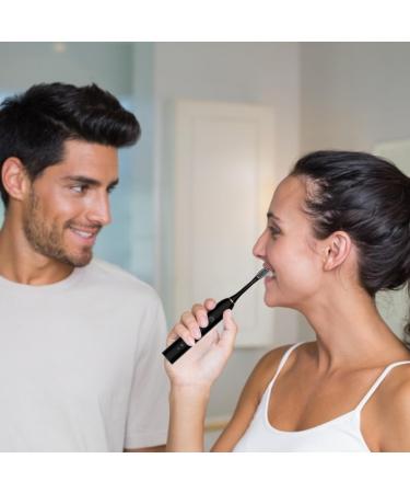 Electric Toothbrush USB Rechargeable - Waterproof Tooth Cleaning Brush for Adults - Black - Buy Online on GoSupps.com