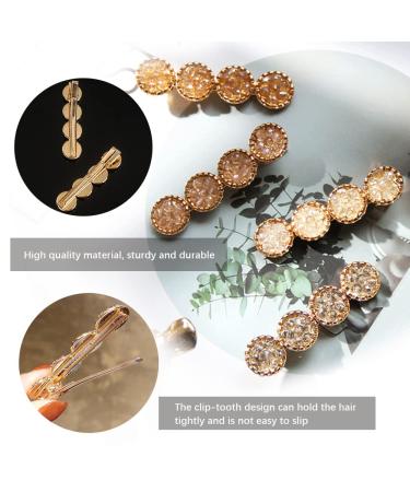 16Pcs Crystal Hair Clips - Round Rhinestone Duckbill Hair Barrettes for Women - Bling Geometric Alligator Hair Pins - Wedding Bridal Bridesmaid Hair Accessories - Buy Online on GoSupps.com