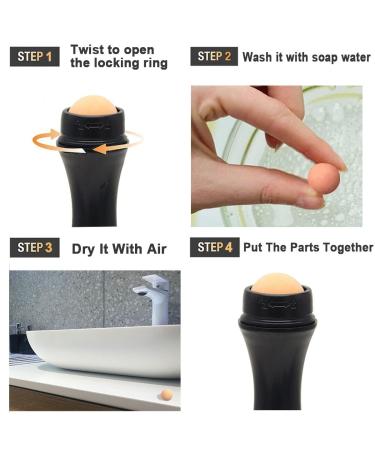 Stainless Steel Ice Roller Ball - Oil Control & Blotting Tool Compatible with REVLON (2+2 PCS 21.5mm Diameter - Buy Online on GoSupps.com