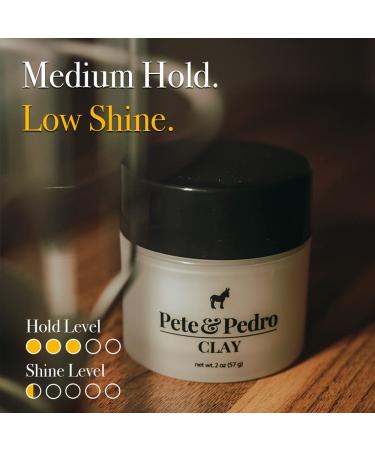 Pete & Pedro CLAY - Men's Hair Clay for Medium Hold and Matte Finish - Adds Body and Thickness - 2 oz (Pack of 1) - Buy Online on GoSupps.com