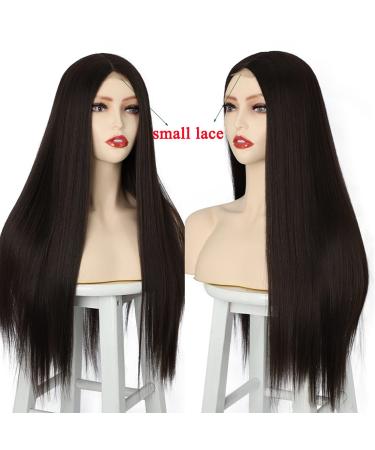 Atayou Long Smooth Brown Wig for Women - Heat-Resistant Synthetic Dark Brown Hairpiece - Buy Online on GoSupps.com