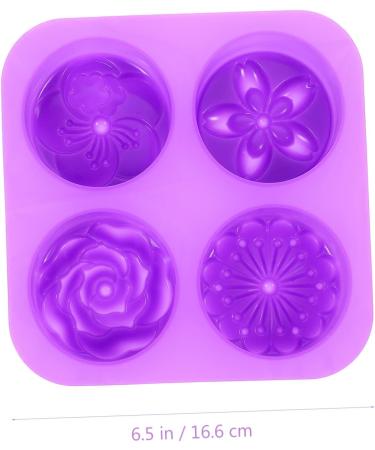 MAGICLULU 4 Pcs Handmade Soap Mold Chocolate Roses Silica Gel Purple 3X16.6X16.6CMx4pcs - Buy Online on GoSupps.com