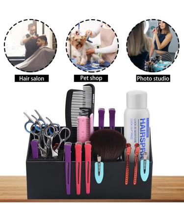 Noverlife Hair Scissors Large Storage Box - Professional Hair Salon Shear Holder for Scissors, Combs, Clips, and Brushes - Black - Buy Online on GoSupps.com