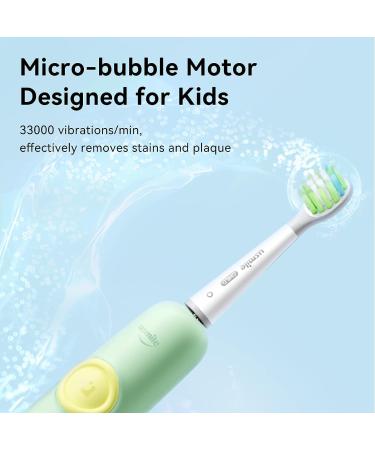 uSmile Kids Electric Toothbrush | Rechargeable Type-C | Soft Bristles | Dinosaur Pattern | 2-Minute Timer | Easy-Grip Silicone Handle | 6 Months Battery Life | Ages 3+ | Green - Buy Online on GoSupps.com