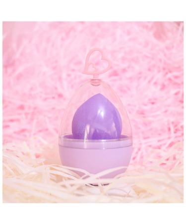 Makeup Sponge Beauty Egg Makeup Blender Cosmetic Puff Makeup Sponge Cushion Foundation Powder Sponge Beauty Tool Women Make Up Accessories Makeup Sponge Holder(Purple)