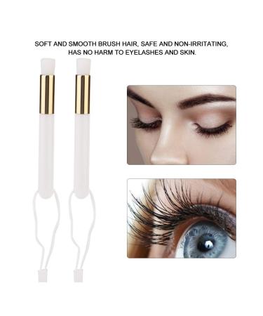 2 Piece Eyelash Cleaning Brush Set - Gentle Makeup & Eyelash Extension Cleaner - Keep Your Eyes Clean (White) - Buy Online on GoSupps.com