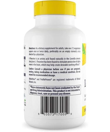 Healthy Origins L-Theanine 100mg 180 Veggie Caps - AlphaWave Formula | 180 Count Pack - Buy Online on GoSupps.com
