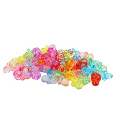 Mini Pacifier Toy Transparent Color Acrylic Pacifier for Kids Baby(Transparent color mixing)