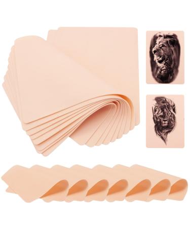Tattoo Practice Skins - Anghie Practice Skins 10 Sheets 8''x6'' Rubber Fake Skin Practice False Skins Double Sided Microblading Skins for Tattoo Practice Tattoo Supplies 10pcs-pink-8"X6"