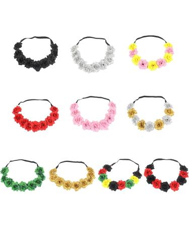 amangul Flower Headband for Bridal Women Wedding Hairband Crown Headhoop Elegant Headpiece Lady Girl Party Hair Accessories(Yellow Pink) - Buy Online on GoSupps.com