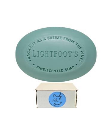 Lightfoot's Pine Soap for Men (1 Bar) All Natural Pine Scented Mens Athletic Soap for Body Soap or Pine Hand Soap with One (1) Soap Gift Box