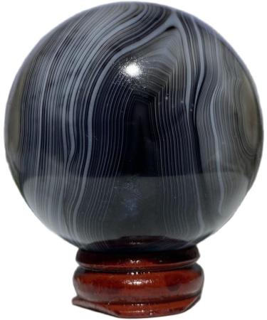 Natural Sphere Black Agate Crystals Balls Natural Gemstone QuartzSphere Fengshui Home Decoration 1pc (Color : 270-290g) - Buy Online on GoSupps.com