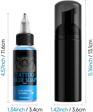  G n rique Body Piercing Soap | 50ml Blue Non Irritating Cleanser - After Piercing Care Cleanser With Foaming Bottle - For Men Wash And Hygiene Routine At Home & Travel - Buy Online on GoSupps.com