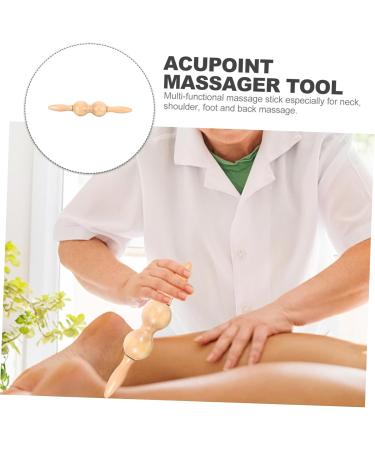 Besportble 4-Piece Meridian Massage Device Set - Fascia & Acupressure Roller Bars for Muscle Relief - Wooden Leg Roller Massager (31x6cm) - Buy Online on GoSupps.com