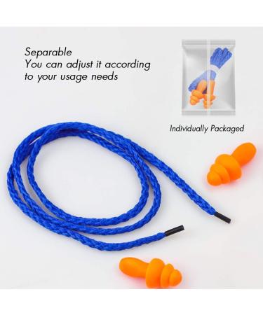 50 Pairs Reusable Silicone Ear Plugs for Sleeping & Hearing Protection - Noise Reduction for Shooting, Concerts, Swimming - Orange & Blue - Individually Wrapped - Pack of 1 - Buy Online on GoSupps.com