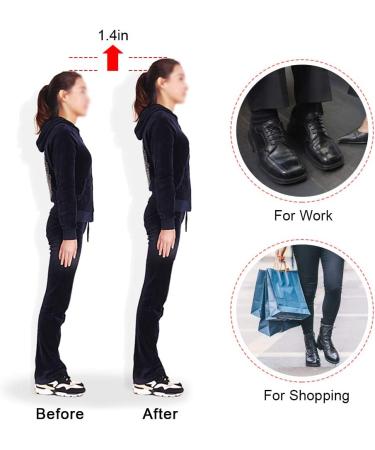 Skyfoot Height Increase Insole Gel Lift Inserts for Men and Women - Large (1.4) Black - Buy Online on GoSupps.com