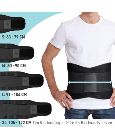 Back Bodyguard Belt - Innovative Lumbar Support & Pain Relief - 4 Sizes Available (M Black) - International Shipping - Buy Online on GoSupps.com