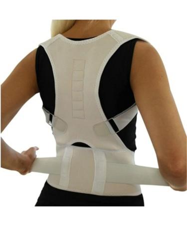 Back Corrector Adjustable Magnetic Posture Back Support Corrector Belt Band Belt Brace Shoulder Lumbar Strap Pain Relief Posture Waist Trimmer Health and Relaxation Beige M Beige M - Buy Online on GoSupps.com