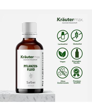 Sage Drops High Dose Extract Liquid Salvia Officinalis - 3 x 50 ml | Premium Herbal Supplement | International Shipping Available - Buy Online on GoSupps.com