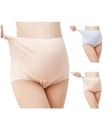 FEOYA Maternity Shorts Knickers High Elastic Cotton Safety Shorts Pants 2pcs 2XL (154-176 lb) Brief Hohe Taille 004