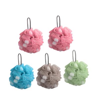 5pcs Sponge Bath Ball Small Bath Ball Bath Sponge Shower Scrubber Loofah Scrubbing Bath Balls Shower Bath Sponge Children Shower Sponge Bathroom Pe Shower Flower Take a Bath