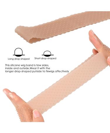 Buy Slipproof Silicone Wig Handle Chopping Strap - Adjustable Hair Band Gripper for Women & Girls - Light Brown & Dark Brown (2 Pack) - Buy Online on GoSupps.com
