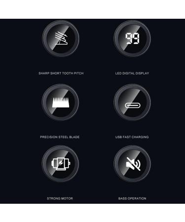 Hair Clippers for Men&Women Powerful Motor Low Noise Hair Clipper with LCD Display and USB Charging Portable Trimmer for Hair Salon Complete Kit - Buy Online on GoSupps.com