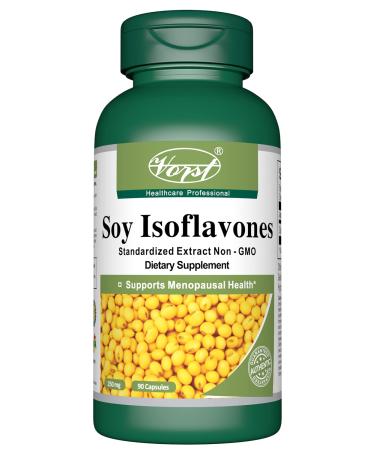 Vorst Soy Isoflavones Non-GMO 250mg 90 Capsules Supports Menopausal Health Supplement for Women.