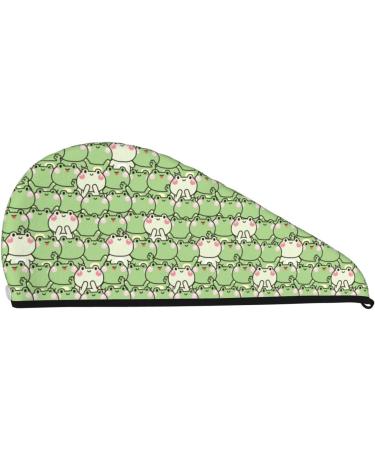 Shop Cute Frogs Microfiber Hair Towel - Soft Super Absorbent Hair Wrap for Women | Quick Dry Coral Velvet for Long Curly & Thick Hair - Buy Online on GoSupps.com